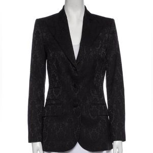 Dolce and Gabbana black jacquard blazer